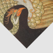 Vrouw in een blauwe dress tissuepapier (Detail)