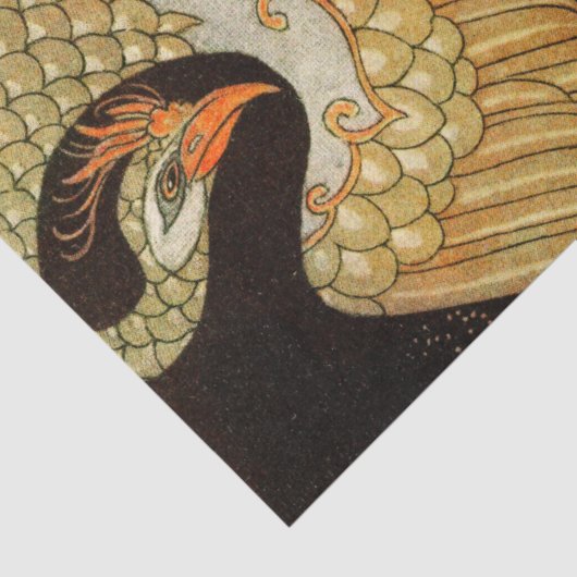 Vrouw in een blauwe dress tissuepapier (Detail)