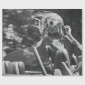  vrouw in een cabriolet cadeaupapier (Vlak)