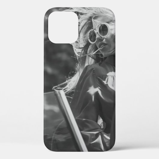  vrouw in een cabriolet Case-Mate iPhone case (Achterkant)