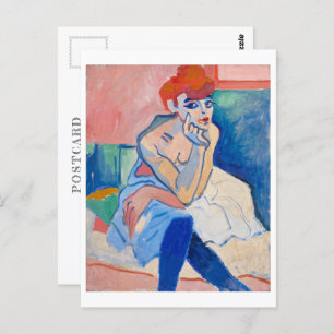Vrouw in een Chemise Andre Derain Briefkaart