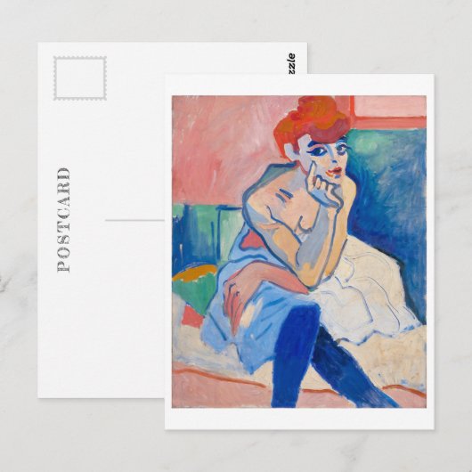 Vrouw in een Chemise Andre Derain | Briefkaart (Voorkant / Achterkant)