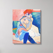 Vrouw in een Chemise Andre Derain | Canvas Afdruk (Voorkant)