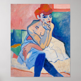 Vrouw in een Chemise Andre Derain | Poster