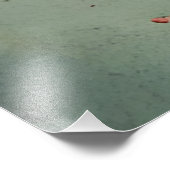 Vrouw in een gasmasker met bloemen foto afdruk (Hoek)