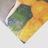 Vrouw in een Gele Dress (door Max Kurzweil) Tissuepapier (Detail)