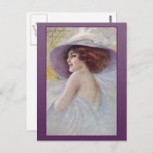  vrouw in een grote Pet Kaarten en Briefkaarten (Voorkant / Achterkant)