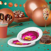 Vrouw in een Hammock Papieren Bordje