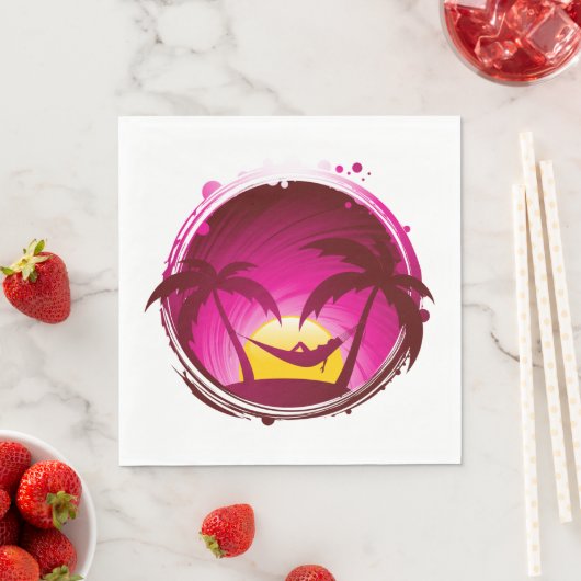 Vrouw in een Hammock Servet (Insitu)