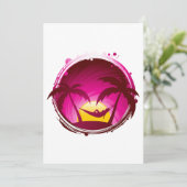 Vrouw in een hangmat kaart (Staand voorkant)