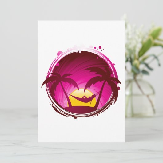 Vrouw in een hangmat kaart (Staand voorkant)