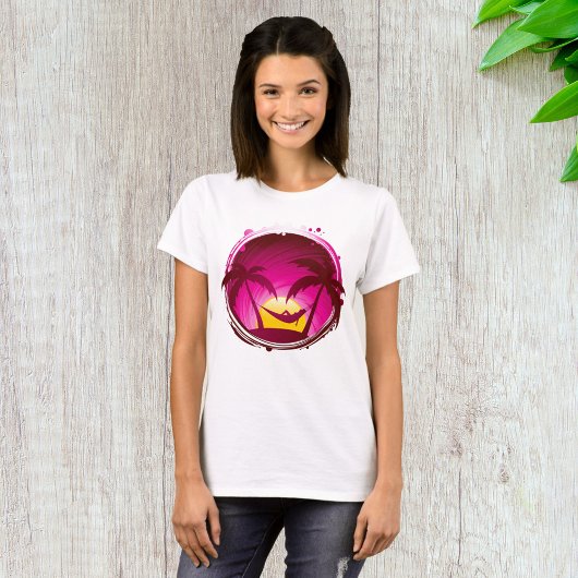 Vrouw in een Hangmat T-shirt