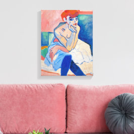 Vrouw in een hemd | Andre Derain | Canvas Afdruk