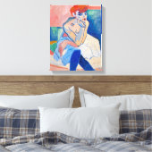 Vrouw in een hemd | Andre Derain | Canvas Afdruk (Insitu (Slaapkamer))