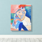 Vrouw in een hemd | Andre Derain | Canvas Afdruk (Insitu (Houten vloer))