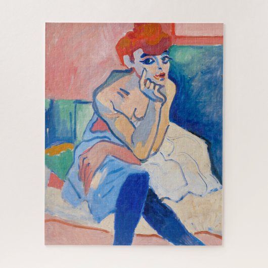 Vrouw in een hemd | Andre Derain | Legpuzzel (Verticaal)