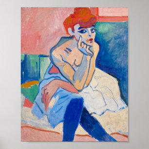Vrouw in een hemd Andre Derain Poster