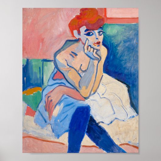 Vrouw in een hemd | Andre Derain | Poster (Voorkant)