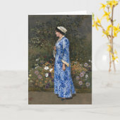 Vrouw in een kimono | Walter Crane Kaart (Gele Bloem)