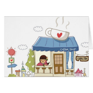 Vrouw in een koffiewinkel