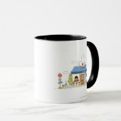 Vrouw in een koffiewinkel mok (Voorkant rechts)