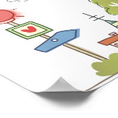 Vrouw in een koffiewinkel poster (Hoek)