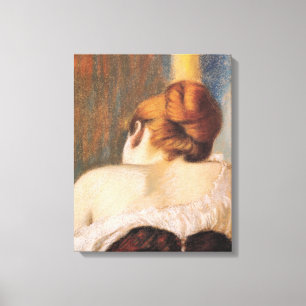 Vrouw in een korset (door Federico Zandomeneghi) Canvas Afdruk