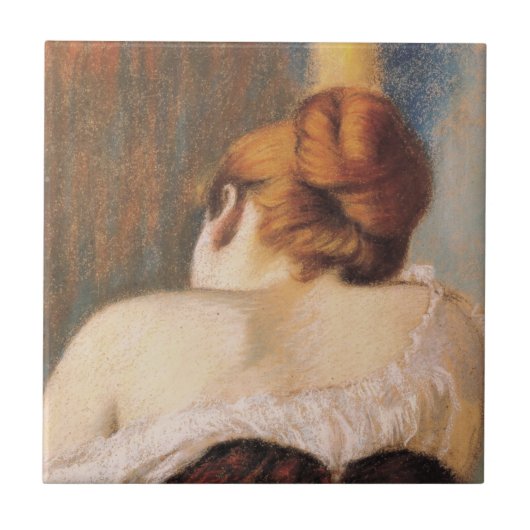 Vrouw in een korset (door Federico Zandomeneghi) Tegeltje (Voorkant)