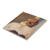 Vrouw in een korset (door Federico Zandomeneghi) Tegeltje (Zijkant)