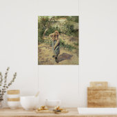 Vrouw in een Orchard, 1882 Poster (Keuken)
