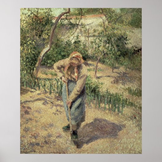 Vrouw in een Orchard, 1882 Poster (Voorkant)