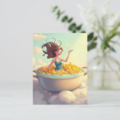 vrouw in een ovenschotel zwembad briefkaart (Staand voorkant)