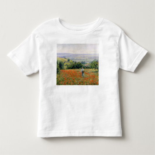 Vrouw in een papaverveld kinder shirts (Voorkant)