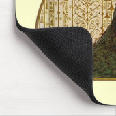 Vrouw in een Peacock Skirt Muismat (Hoek)