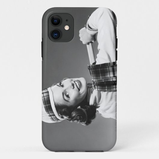 Vrouw in een Pet Case-Mate iPhone Case (Achterkant)