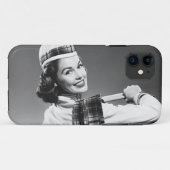 Vrouw in een Pet Case-Mate iPhone Case (Achterkant (horizontaal))