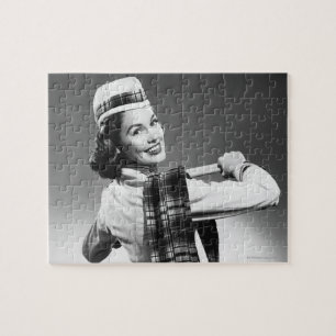 Vrouw in een Pet Legpuzzel