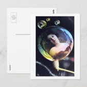 Vrouw in een Pijp Bubble Fantasy Briefkaart (Voorkant / Achterkant)
