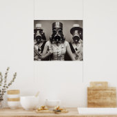 Vrouw in een Poster met een gasmasker (Keuken)