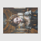 Vrouw in een renaissance jurk in een barokke kamer tissuepapier (Voorkant)