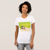 Vrouw in een Spa Dames T-Shirt (Voorkant volledig)