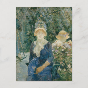 Vrouw in een tuin Berthe Morisot Briefkaart