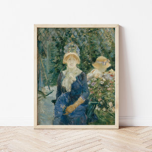 Vrouw in een tuin   Berthe Morisot Poster