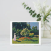 Vrouw in een tuin, Monet Briefkaart (Staand voorkant)