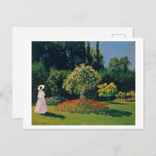 Vrouw in een tuin, Monet Briefkaart (Voorkant / Achterkant)