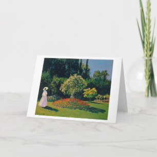 Vrouw in een tuin, Monet Kaart