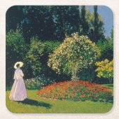 Vrouw in een tuin, Monet Kartonnen Onderzetters (Voorkant)