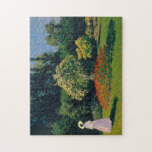 Vrouw in een tuin, Monet Legpuzzel (Verticaal)