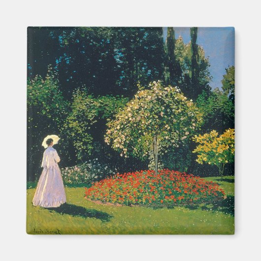 Vrouw in een tuin, Monet Magneet (Voorkant)