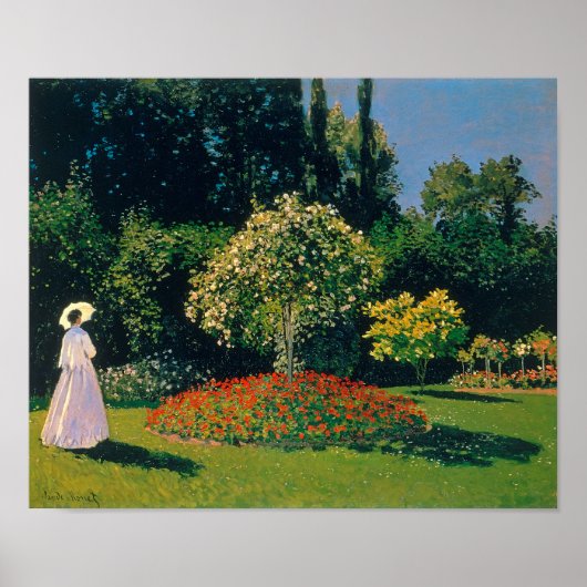 Vrouw in een tuin, Monet Poster (Voorkant)